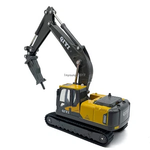 Taladro excavadora escala 1:60 modelo de juguete metal fundido a presión construcción niños juguetes gris - Imagen 1 de 9