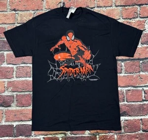 Vintage Marvel Mad Engine Spider-Man T-Shirt Embossed Comic Image 2002 Large - Picture 1 of 9