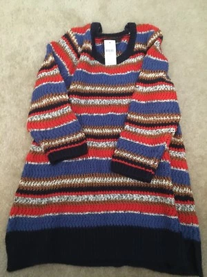 Lane Bryant Gorgeous Cotton Orange & Navy Sweater - NWT - 14/16W - Изображение 1 из 2