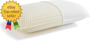 100% Natural Premium Latex Pillow, Bed Pillow with Removable Cotton Cover, Firm - Picture 1 of 7
