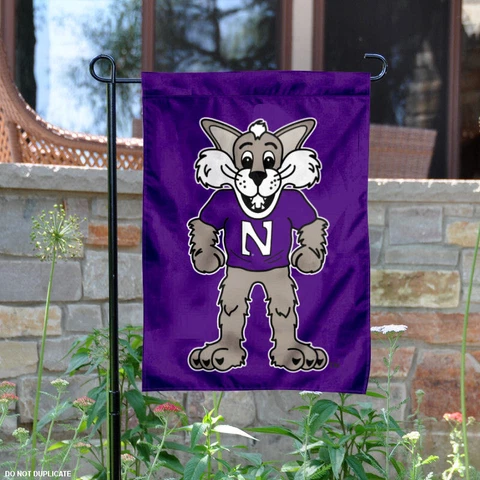 Northwestern Wildcats Willie the Wildcat Garden Flag and Yard Banner Cover