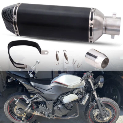 38-51mm Universal Motorcycle Slipon Exhaust Muffler Pipe with Silencer Universal - Image 1 of 4