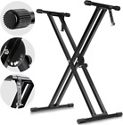 CAHAYA Adjustable Keyboard Stand Double Braced X Style Digital Piano Stand with