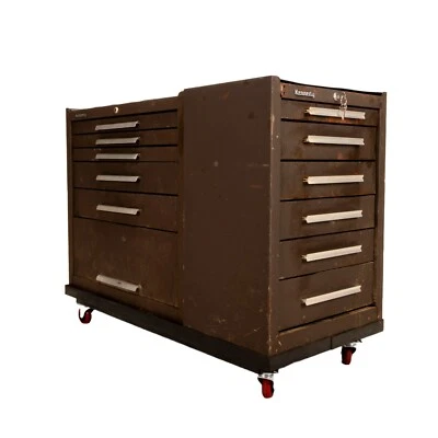 Vintage Kennedy 206VC + 295 Tool Box Rolling Chest 11 Drawer + Shelf W/ Keys - Image 1 of 4