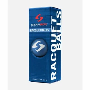 New GEARBOX RACQUETBALLS - 3 BALL PACK - ELECTRIC BLUE AUTHORIZED DEALER - Picture 1 of 2