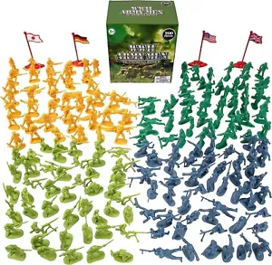SCS Direct 200+ Piece Set of Army Soldiers World War II Big Bucket Army Men JP - Picture 1 of 7