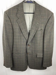 Blazer Abrigo Deportivo Chaqueta 43L Daniel Cremieux Para Hombres Marrón Lana Tweed 2 Botones - Imagen 1 de 14