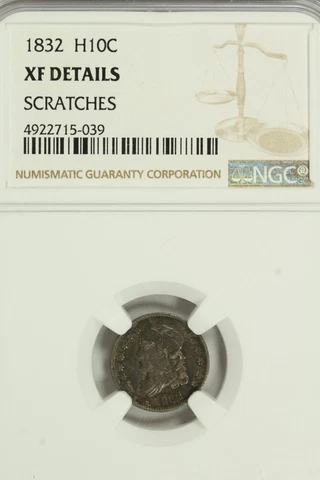 1832 Capped Bust Half Dime : NGC XF Details Cover
