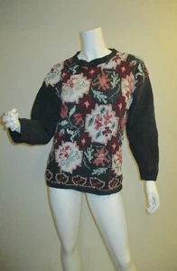 Rachel Max Multicolored Floral Pullover Thick Medium Sweater - Picture 1 of 6