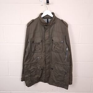 MARC O POLO Jacket Mens 2XL Military M65 Field Coat Hooded Canvas Olive Khaki