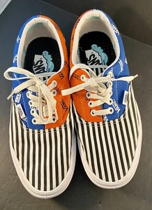 Vans Skateboard Shoes Size Men 7 - Women 8 1/2 Comfy Cush Striped Blue Orange - Picture 1 of 8