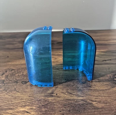 Lego 5985 Policía Espacial - LEGO Panel Azul Oscuro Transparente 6 x 6 x 9 (x2) Foto 1 de 2