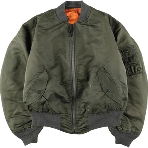 Vintage 1990'S Alpha MA-1 style padded military flight jacket made in the US... - Picture 1 of 10