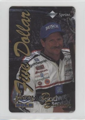 1995 Classic Assets Phone Cards $5 Gold Etched Foil /1729 Dale Earnhardt HOF - Image 1 of 2