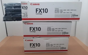 3x Toner Canon FX10 Black  ( Ein Karton ist geöffnet / Folie zu ) + Lagerspuren - Bild 1 von 3