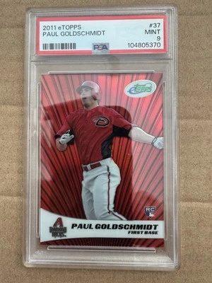 PAUL GOLDSCHMIDT ROOKIE 2011 eTopps #37 GRADED PSA 9 MINT CARDINALS LOW POP - Image 1 of 2
