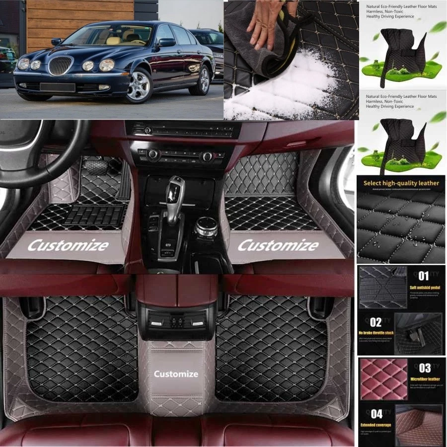 For Jaguar S-Type Car Floor Mats Custom Luxury Waterproof Auto Liners Carpets Foto 1 de 4