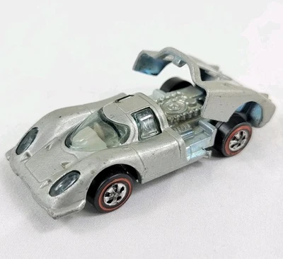 Hot Wheels Redline Porsche 917 1:64 Silver/Gray USA 1969 White Interior - Image 1 of 4