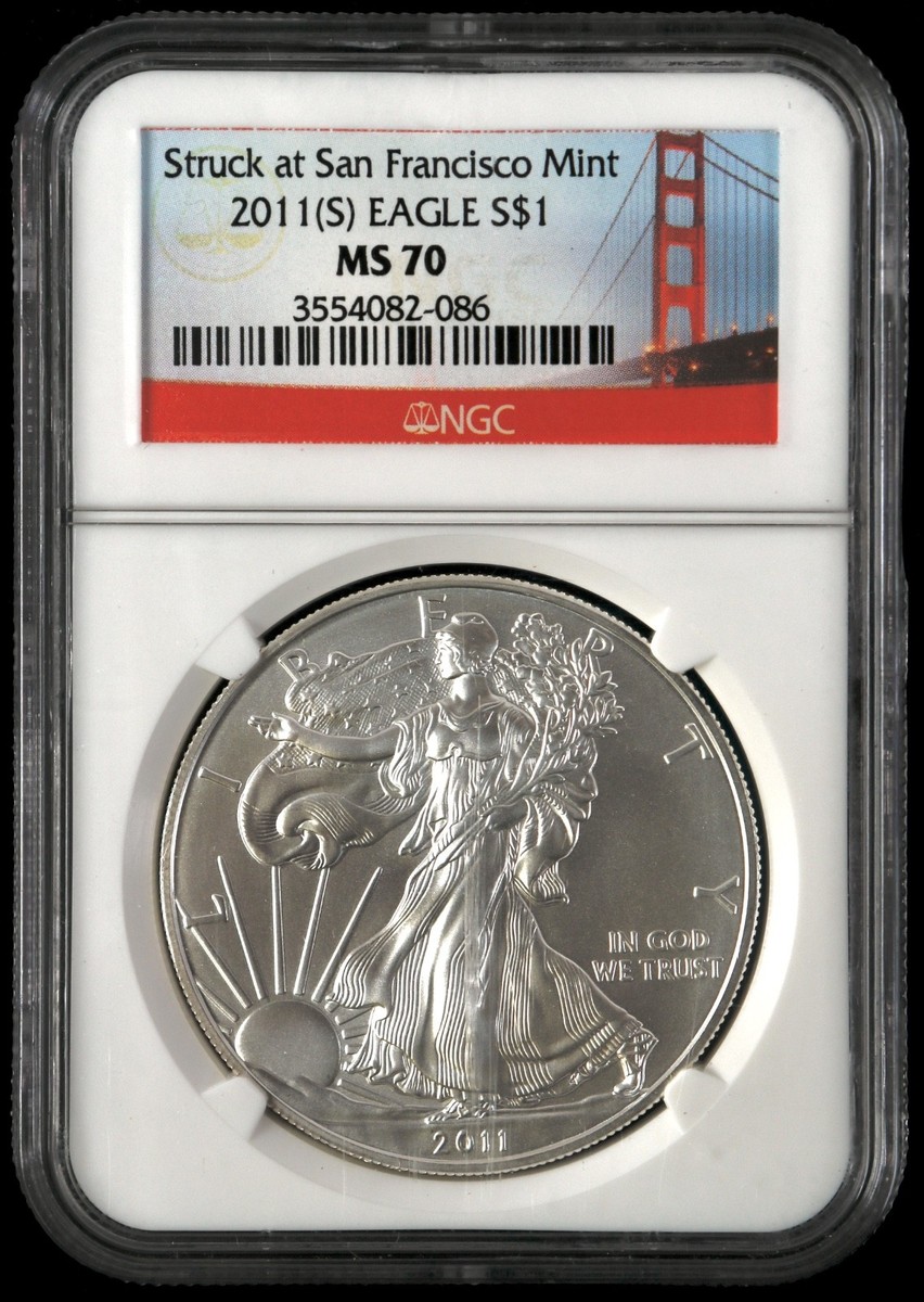【最高鑑定MS70 FirstStrike】2011年アメリカンシルバーイーグル Buy 1 oz Silver Eagle MS70 Graded Coin | Buy Silver Coins