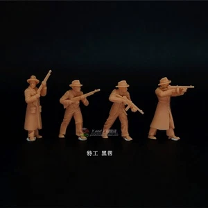 Impreso en 3D 1/72/64/87 Moderno agente pandilla cuarteto modelo sin pintar - Imagen 1 de 1