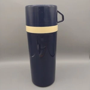 Aladdin 1 Liter Insulated Thermos Bottle Navy Blue, Vintage - Picture 1 of 6