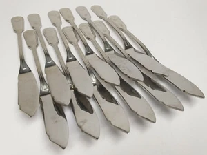 Vintage SET OF 12 CHINON Stainless FISH KNIFE KNIVES 8 1/8" in Great Condition - Picture 1 of 11