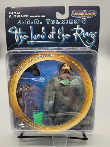 LORD OF THE RINGS GIMLI IN LORIEN ACTION FIGURE TOY VAULT MIDDLE EARTH 1999 NEW Cover