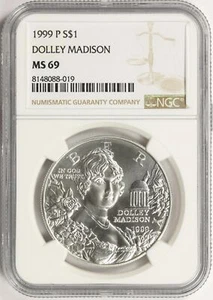 1999-P $1 Dolley Madison Commemorative Dollar NGC MS69 - Picture 1 of 4