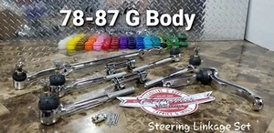 Chrome Steering Linkage Set 78-87 GBODY - Picture 1 of 15