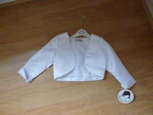 BNWT SARAH LOUISE Designer Off White Bolero Shrug Jacket 2-3 Years £19.95 NEW