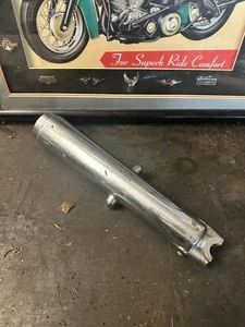 Harley OEM SHOVELHEAD WIDE GLIDE 72-84 CHROME RIGHT LOWER FORK LEG 869E - Picture 1 of 14