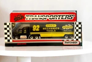Matchbox Super Star Transporter 1992 Stanley Mechanics Tools Nascar #92 Racing - Foto 1 di 4