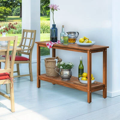 48'' Console Sofa Table with Storage Shelves Entry Way Table for Patio Garden - Image 1 of 4