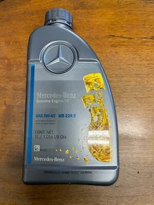 Genuine Mercedes Engine Oil 5W-40 Synthetic 1L 1.056 Quart 229.5 Certified - Picture 1 of 5