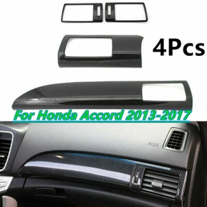 4 piezas de cubierta de salida de aire delantera de fibra de carbono para Honda Accord 2013-2017 - Imagen 1 de 3