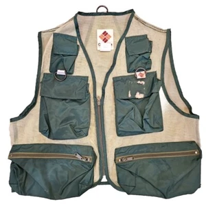 Columbia Fishing Vest Netted With Pockets Size Medium Vtg - Picture 1 of 11