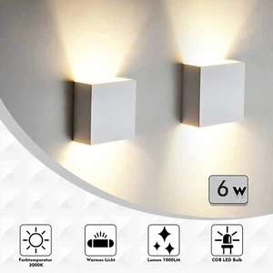 LED Wandleuchte Innen COB Wandlampe Flur Strahler Licht Up Down 6W NEW - Bild 1 von 14