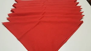 SET OF 8 RED DINNER NAPKINS/DINING/ENTERTAINING EACH MEASURES 16 X 16 INCHES - Picture 1 of 2