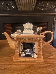 Paul Cardew Design Blue Willow Kamin Teekanne Woodmanton Titan Flueback selten - Bild 1 von 24