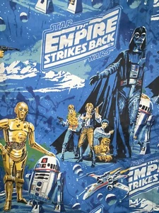 Vintage 1979 JCPenney Star Wars Empire Strikes Back Curtain PAIR, SET 53" x 76" - Picture 1 of 12