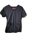Med Couture  Charcoal Gray Scrub Top - Sz  Xs