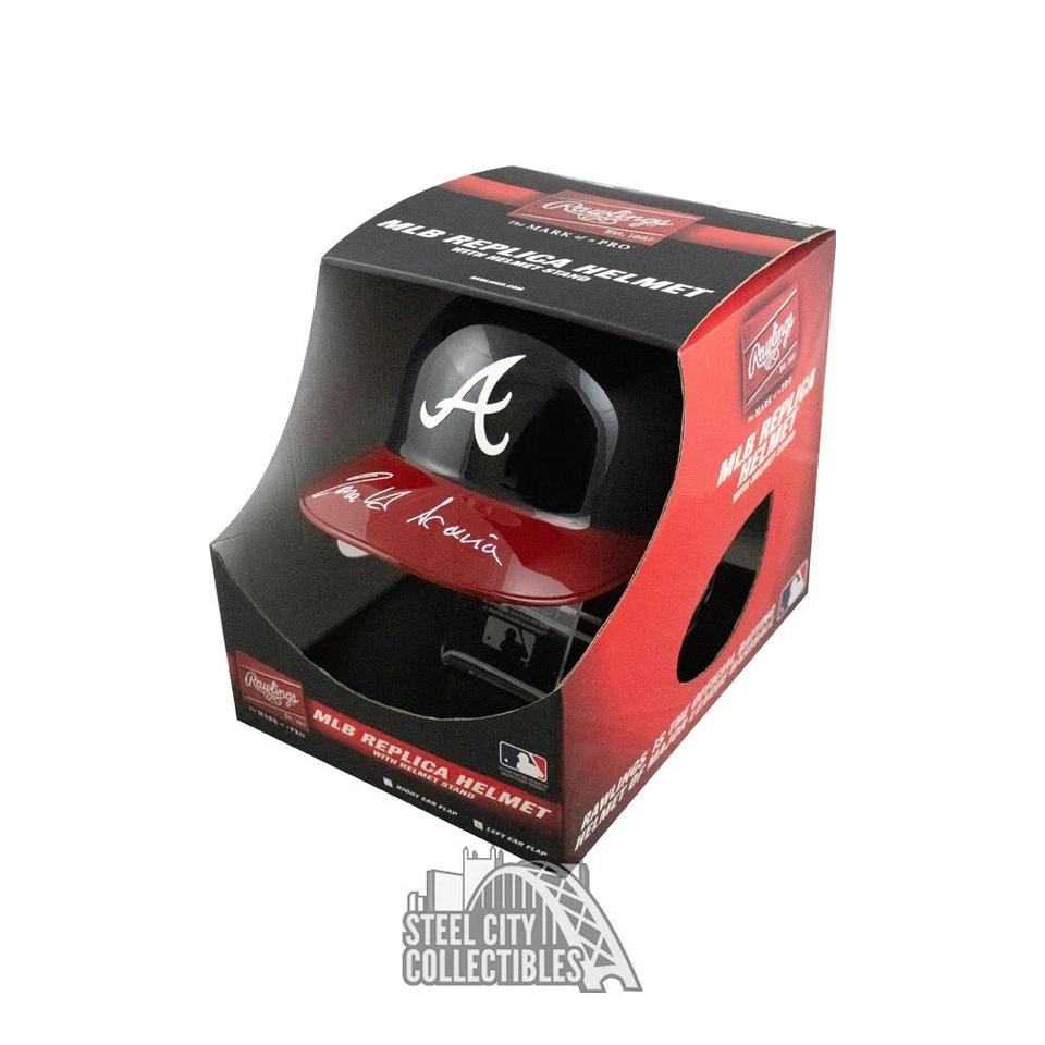 Ronald Acuna Jr Autographed Braves Replica F/S Batting Helmet - JSA (White Ink) - Image 1 of 1