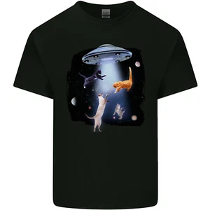 Cat Abduction Alien UFO Kids T-Shirt Childrens - Picture 1 of 15