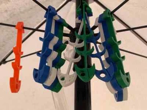 Universal Strand Anker Haken - 3D Druck Mehrzweck Aufhänger - 2er Pack - Bild 1 von 6