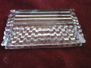 WATERFORD Rectangular Crystal Glass Paperweight from Desk Set, Engraveable LQQK - Picture 1 of 11