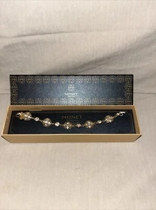 ❤️PULSERA MONET NUEVA EN CAJA. CRISTAL DE SWAROVSKI. TONO DORADO - Imagen 1 de 4