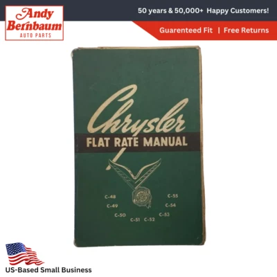 1950-1952 Chrysler Passeggero Auto Parti Servizio Funzione Volta Schedule Manual - Immagine 1 di 4