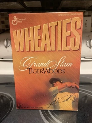 Tiger Woods Wheaties Box GRAND SLAM Masters PGA Open US Open  “Extra Large FULL - Image 1 of 3