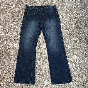 U.S. Polo Assn Jeans Mens 33x32 Blue Dark Wash Baggy Straight Fit Denim - Picture 1 of 16