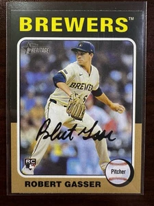 2024 Topps Heritage #688 Robert Gasser (RC) - Milwaukee Brewers - Picture 1 of 2